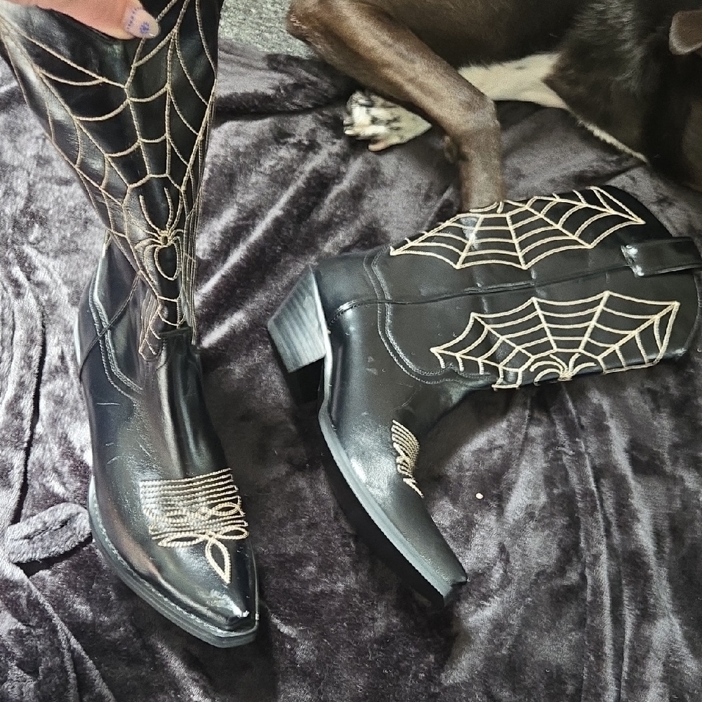 Jeffrey Campbell Black Leather Boots
